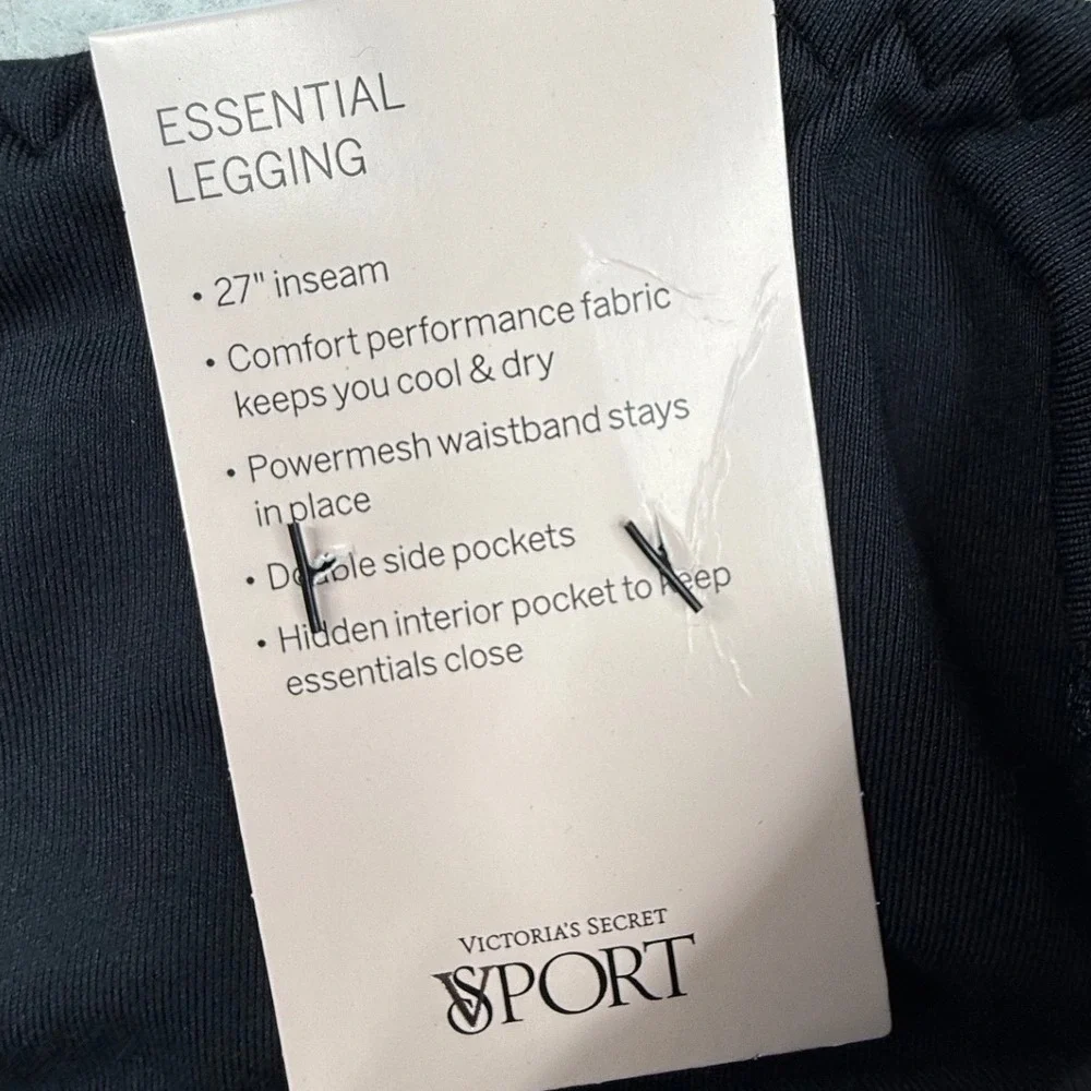 Victoria's Secret Sport Essential Legging Black Medium Side Pockets casual - Picture 5 of 9